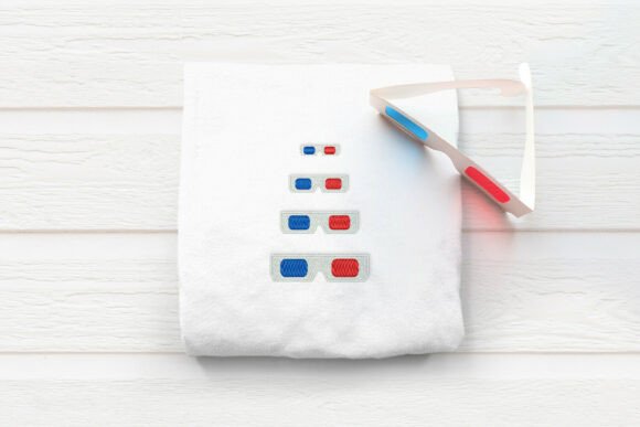 3D Glasses Mini Embroidery