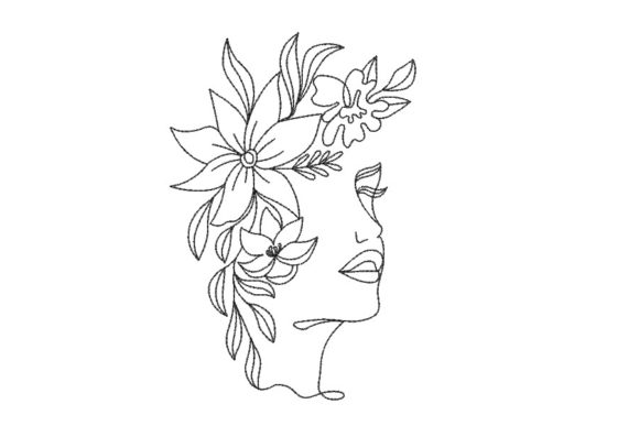Face with Flowers: A Personalized Embroidery Gem